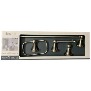 details by Becki Owens Nadine 4-Piece Bath Rod Set - Brushed Nickel